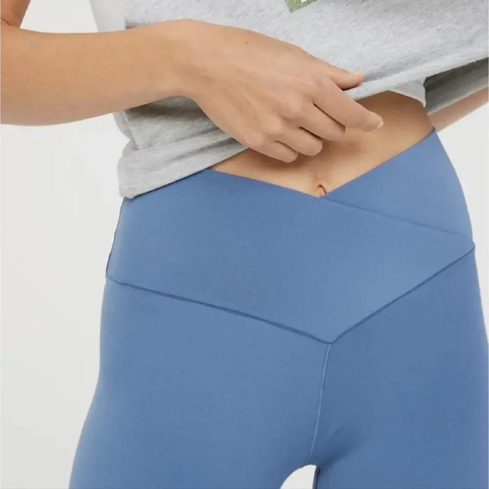 NWT Aerie Offline Real Me Crossover 7/8 Legging - Marbled Blue - Size Large - Picture 4 of 12